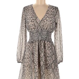 Elegant Snake Print Dress